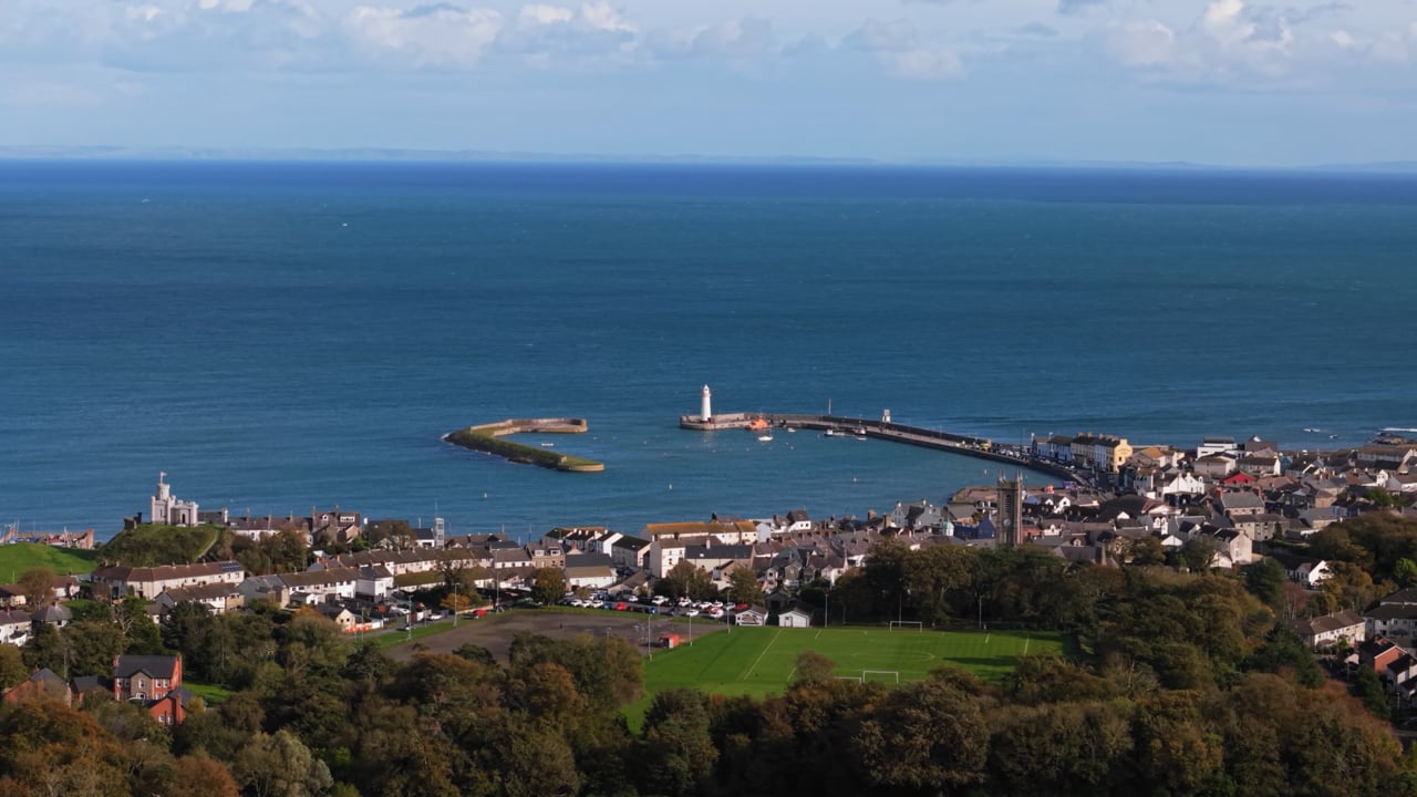 Still from the Phantom property film Coastal aerial