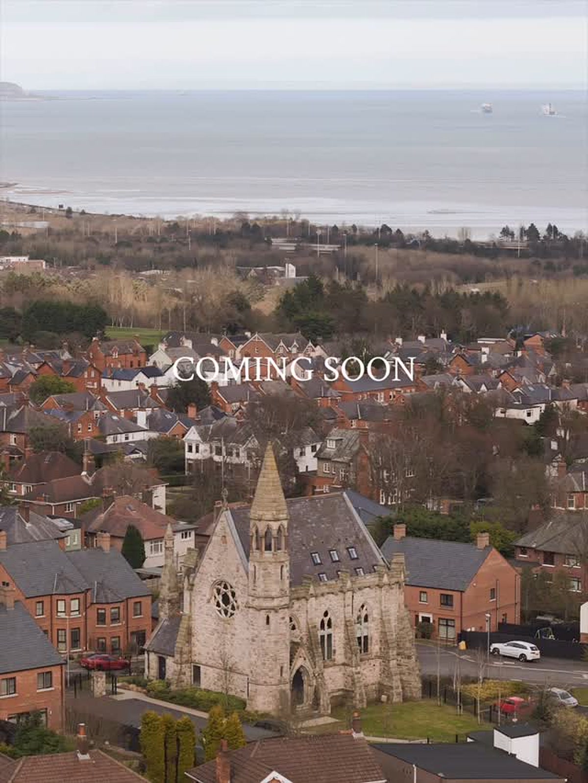 Phantom property film still of a gothic church conversion in Belfast with original stonework and arched windows