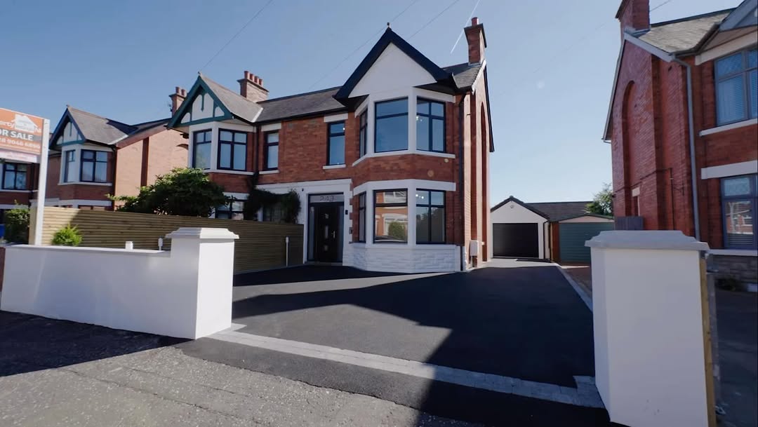 Phantom property film still of a beautifully renovated East Belfast home interior on Orby Drive, staged for sale