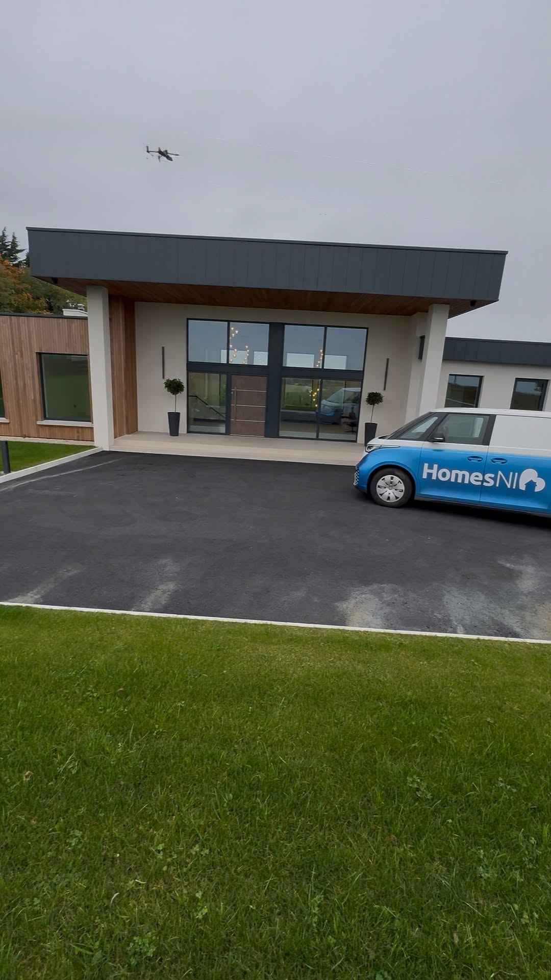 Phantom behind-the-scenes film still of a contemporary home for sale in Royal Hillsborough, captured for HomesNI and Fetherstons Estate Agents