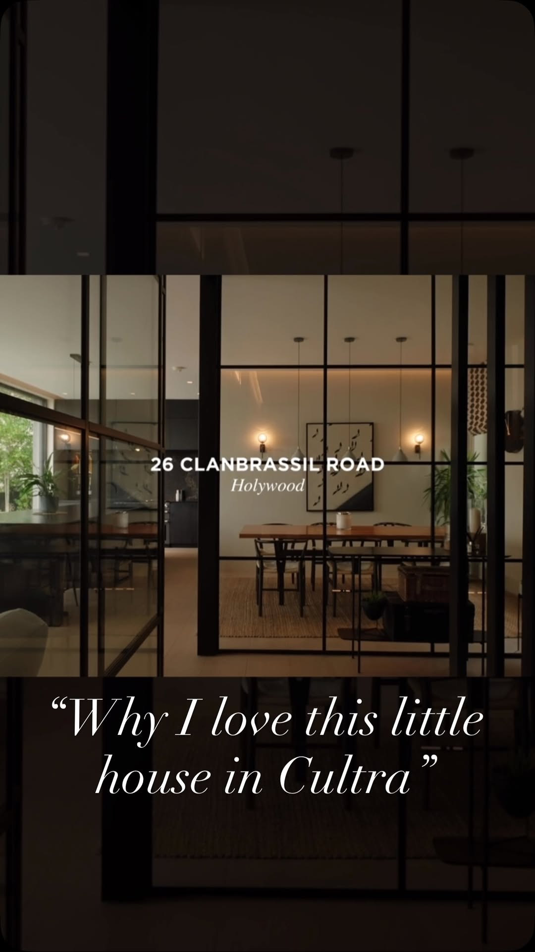 Phantom property film still of a contemporary Des Ewing Architects home on Clanbrassil Road, Cultra, Holywood