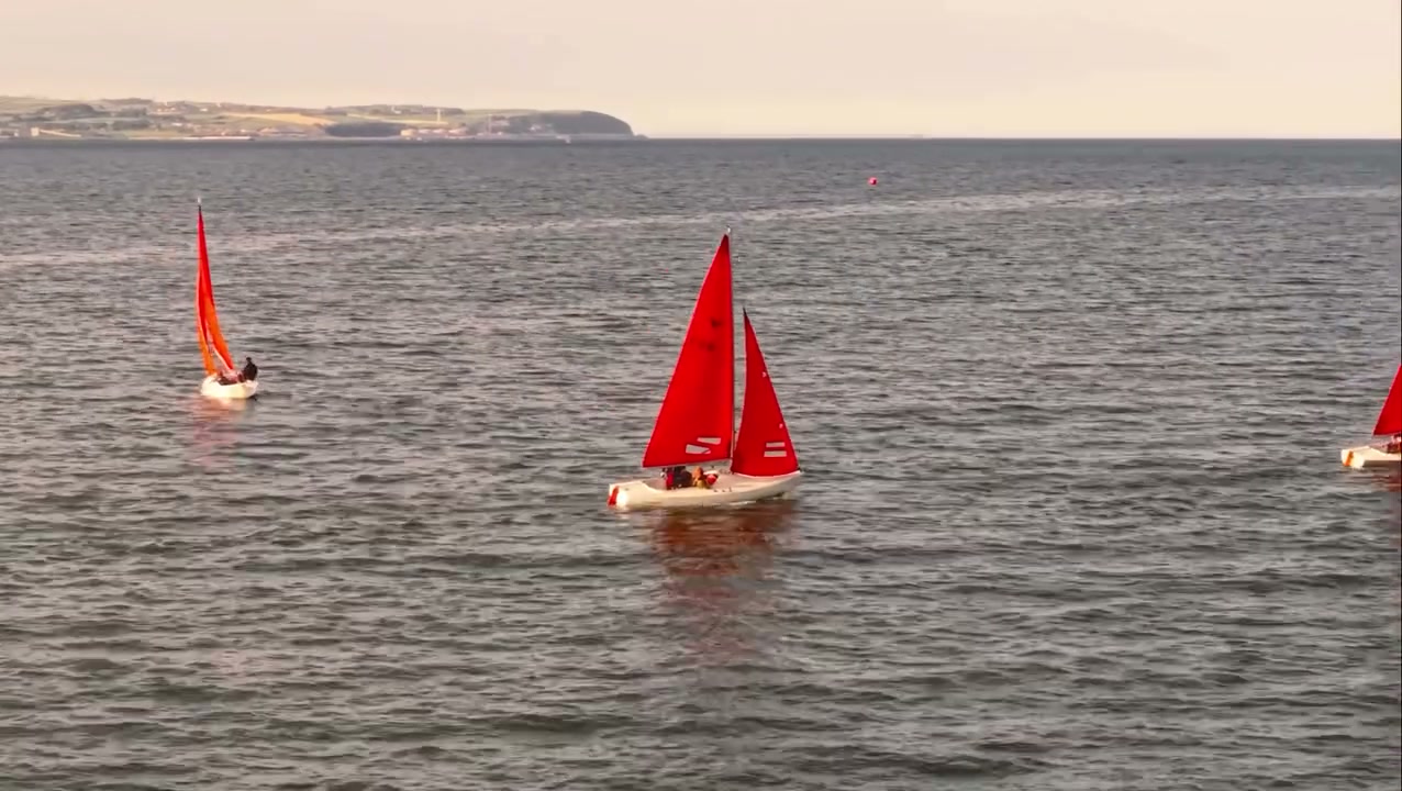Phantom lifestyle film still of a waterside apartment at Henley, Cultra, with panoramic views across Belfast Lough
